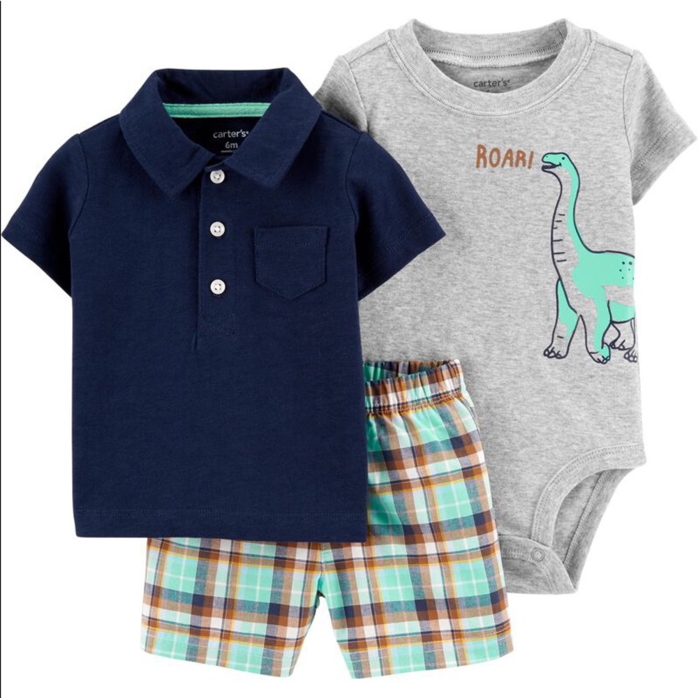 NWT Carter’s ‘Roar’ matching set 6 months - Picture 1 of 1